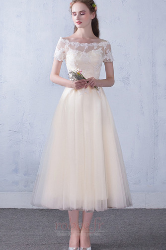 Robe de demoiselle d'honneur Dentelle Longueur Mollet Norme Naturel taille - Page 1