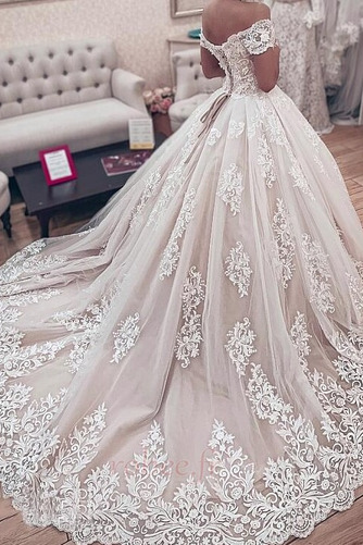 Robe de mariée Manche Courte Couvert de Dentelle Naturel taille - Page 2