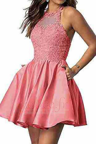 Robe de cocktail Courte Soie Été Petit collier circulaire Naturel taille - Page 15