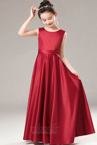 Robe de fille de fleur Naturel taille A-ligne Drapé Fermeture à glissière - Page 8