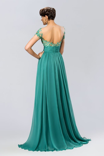 Robe de soirée Mousseline Appliquer Manche Aérienne Manquant - Page 3