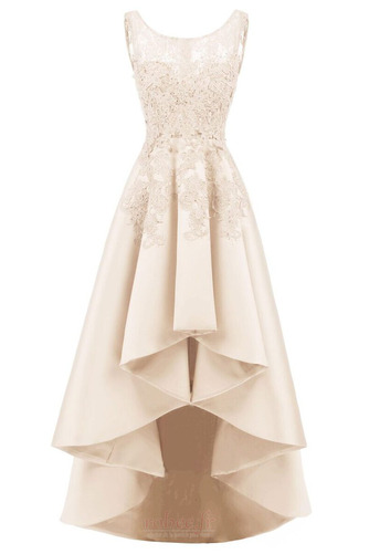 Robe de bal Soie Asymétrique Naturel taille Couvert de Dentelle - Page 13