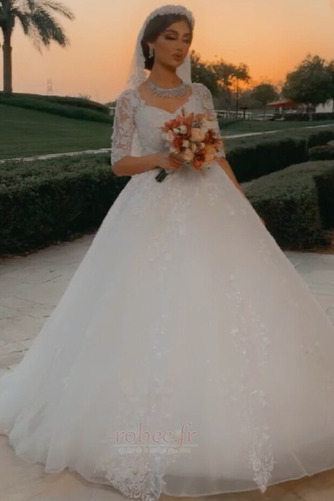 Robe de mariée Tulle Col en V Foncé Chapelle Décalcomanie Longueur de plancher - Page 2