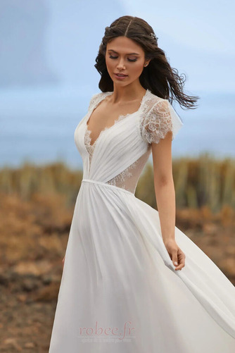 Robe de mariée Dentelle Automne Gaze Naturel taille Manche Courte - Page 4