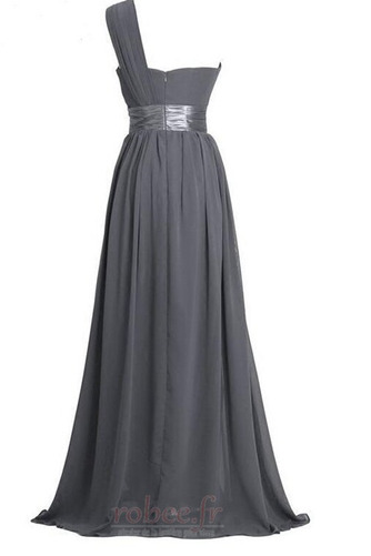 Robe de demoiselle d'honneur Mousseline Ruché Une épaule Mariage - Page 3