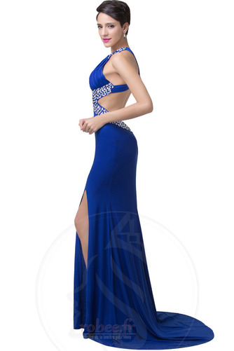 Robe de bal Sexy Sans Manches Traîne Courte Dos nu Mariage Naturel taille - Page 3