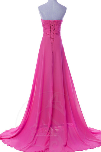 Robe de bal Perle Naturel taille A-ligne Epurée Mousseline Fourreau Avec Bijoux - Page 2