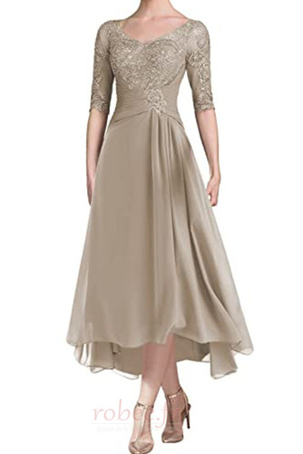 Robe mères Naturel taille Asymétrique Manche Demi Col U Profond - Page 1