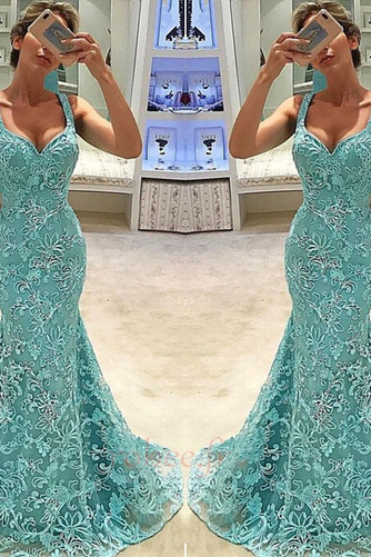 Robe de soirée Dentelle Sans Manches Naturel taille Romantique - Page 1