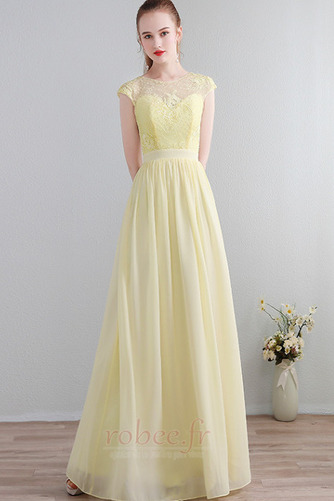 Robe de demoiselle d'honneur Mousseline Décalcomanie Été Trou De Serrure - Page 1