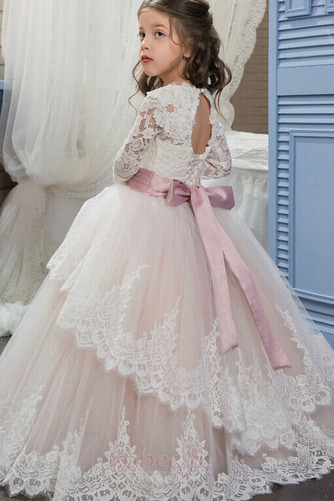 Robe de fille de fleur Manche Longue Petit collier circulaire - Page 2