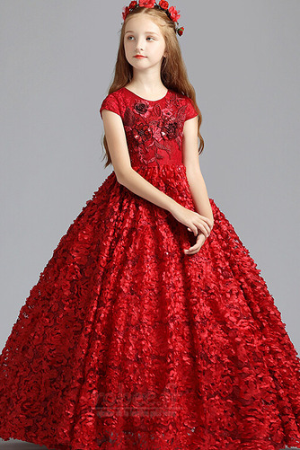 Robe de fille de fleur Dentelle Mariage Froid Fermeture à glissière - Page 4