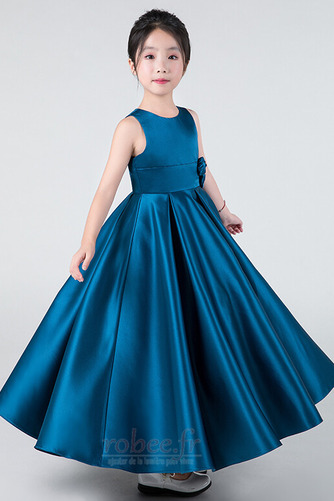Robe de fille de fleur Satin a ligne Fermeture à glissière Mariage - Page 1