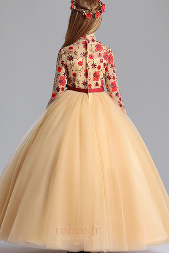 Robe de fille de fleur Automne Longueur Cheville Formelle A-ligne - Page 2
