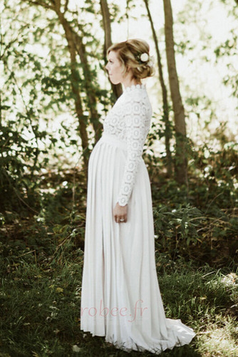 Robe de mariée Taille haute Elégant Longueur de plancher Couvert de Dentelle - Page 3