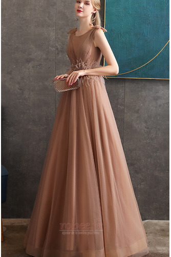 Robe de soirée Tulle A-ligne Laçage Perle Fête Naturel taille - Page 6