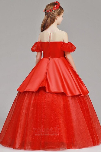 Robe de fille de fleur Tulle A-ligne Rosée épaule Trou De Serrure - Page 2