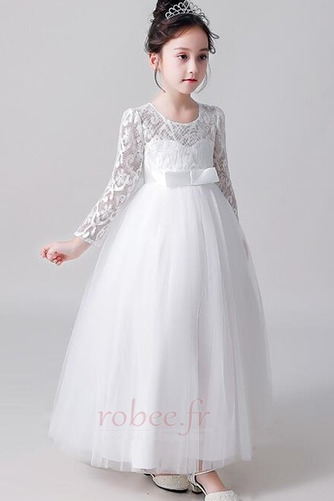 Robe de fille de fleur Couvert de Dentelle Médium A-ligne Glissière - Page 4