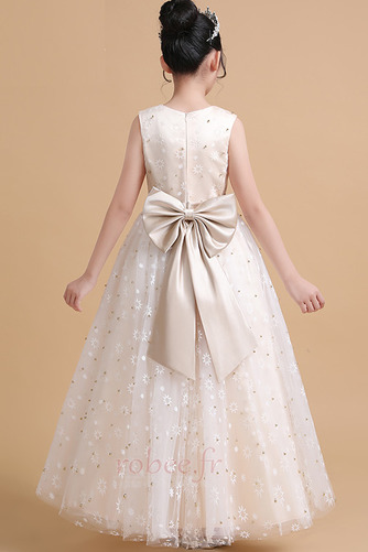 Robe de fille de fleur Luxueux Fermeture à glissière Tulle Ceinture en Étoffe - Page 2