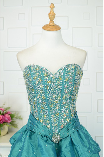 Robe de bal Col en Cœur Perle Sans Manches Étoilé Basque Taffetas - Page 4