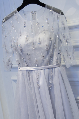 Robe de demoiselle d'honneur Chic aligne Naturel taille Longueur de genou - Page 3