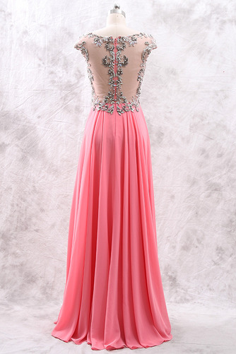 Robe de soirée Manche Courte Naturel taille Longue A-ligne Drapé - Page 2