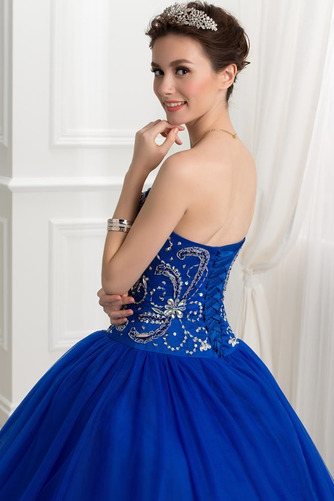 Robe de bal Col en Cœur Sans Manches Plissé Longueur de plancher - Page 5