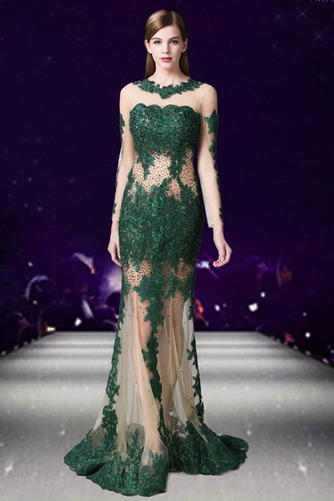 Robe de soirée Sexy Col Bateau Naturel taille Longue Montrer - Page 1