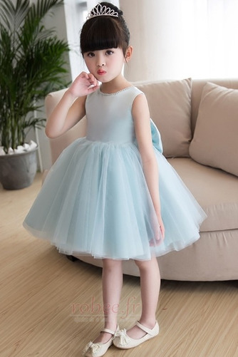 Robe de fille de fleur Nœud à Boucles Satin Montrer Fermeture à glissière - Page 3