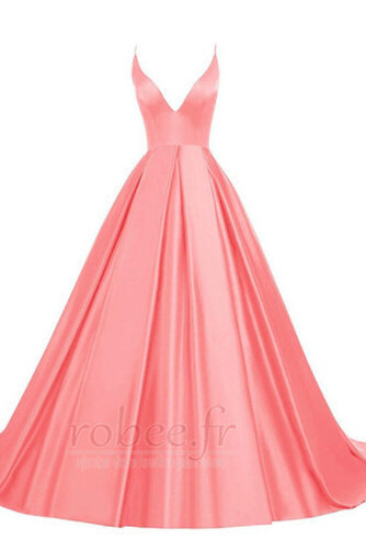 Robe de bal Poire Automne noble Col en V Traîne Courte Entrecroisé - Page 15