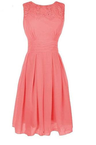 Robe de demoiselle d'honneur Menthe Mousseline Été Poire Sans Manches - Page 3