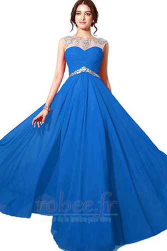 Robe de soirée À la masse Chiffon Naturel taille Été Perle semi-couverte - Page 8