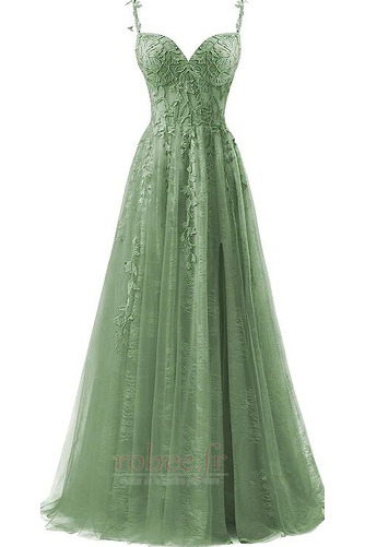 Robe de bal Fermeture à glissière Sans Manches À la masse Dentelle - Page 8