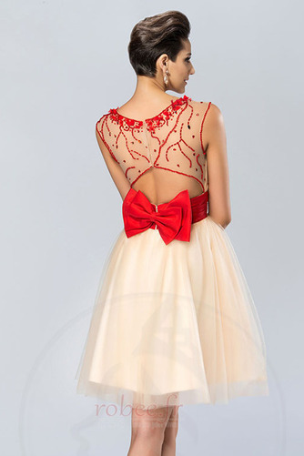 Robe de bal Courte Satin Glamour Naturel taille Fête Nœud à Boucles - Page 2