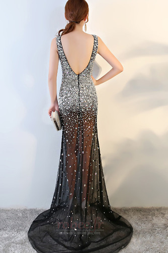 Robe de bal Naturel taille Perspectif Pailleté Tulle Fermeture éclair - Page 4