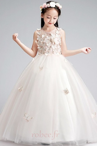 Robe de fille de fleur Formelle Naturel taille A-ligne Tulle - Page 3