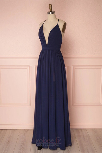 Robe de soirée Mousseline aligne Col en V Sans Manches Simple - Page 11