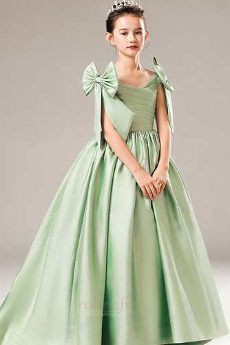 Robe de fille de fleur A-ligne Orné de Nœud à Boucle Satin Drapé - Page 7