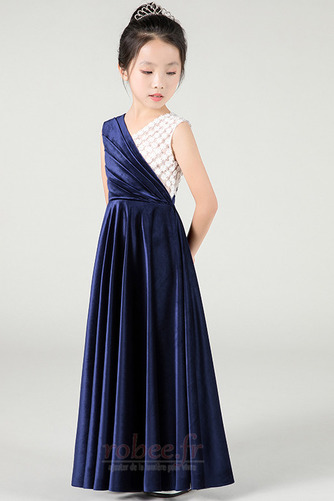 Robe de fille de fleur Longueur Cheville aligne Milieu Fourreau pli - Page 3