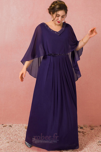 Robe de bal Longueur Cheville Mousseline Lacez vers le haut Perler - Page 1