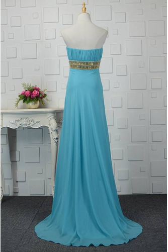 Robe de bal Dos nu Haut Bas Cristal Turquoise Montrer Sans courroies - Page 3