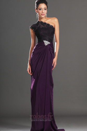 Robe de bal Une épaule Couvert de Dentelle semi-halter Ouverture Latérale - Page 3