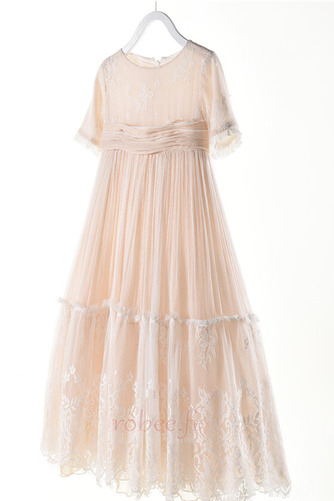 Robe de fille de fleur Longueur Cheville Tulle Fermeture à glissière - Page 7
