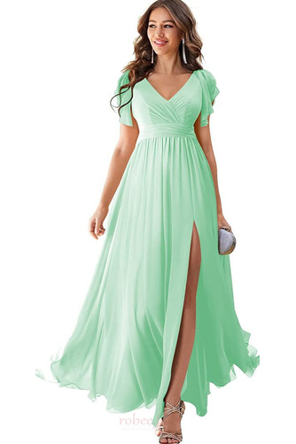 Robe de soirée Vente Laçage Col en V a ligne Manche Lâche Fourchure Frontale - Page 12