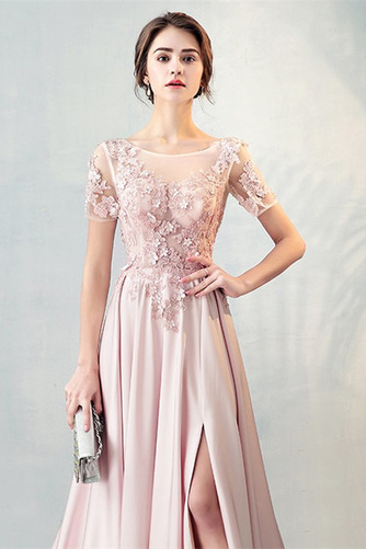 Robe de soirée Norme Traîne Courte Manche Aérienne Col Bateau - Page 5