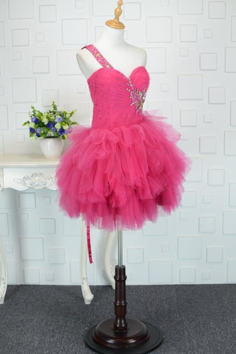 Robe de cocktail Tulle Col Asymétrique Sans Manches Mode A-ligne - Page 4