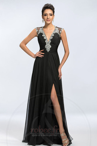 Robe de soirée Cristal Glissière Ballon Longueur au sol Col en V - Page 3