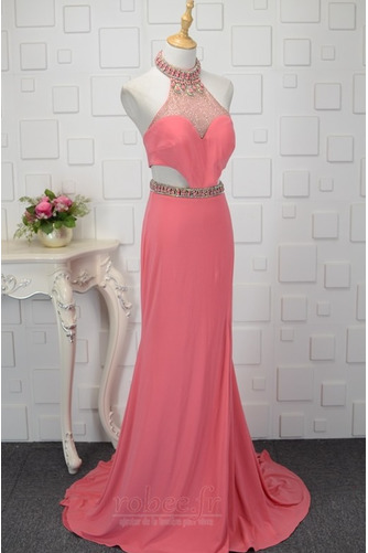 Robe de bal Sexy Fourchure Frontale Manquant Cristal Petit collier circulaire - Page 3