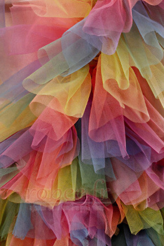Robe de fille de fleur Manquant Une épaule Asymétrique Tulle - Page 5
