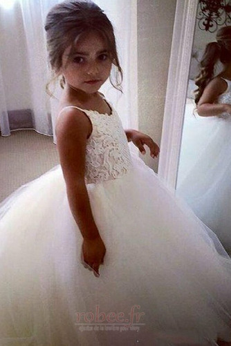 Robe de fille de fleur Tulle À la masse A-ligne Sans Manches - Page 2
